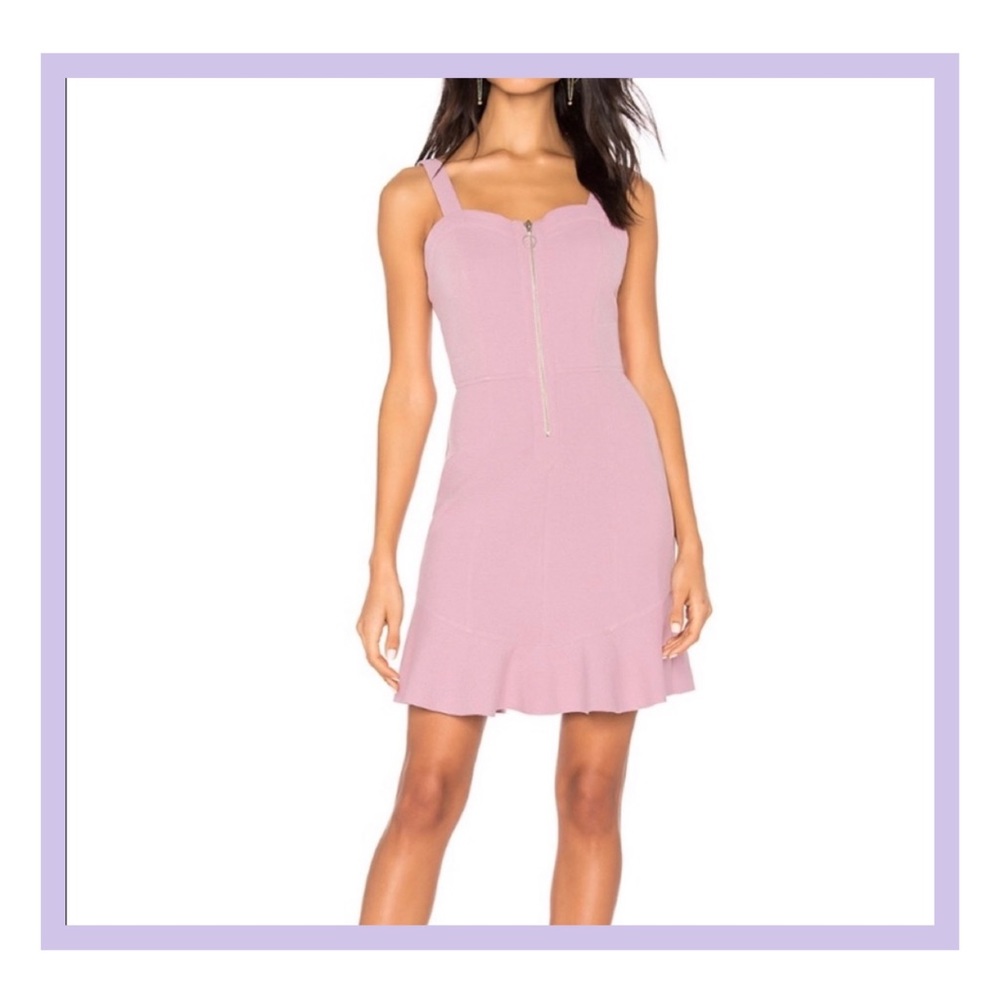 J.O.A. Lilac Zipper Front Ruffle Dress XS NWT